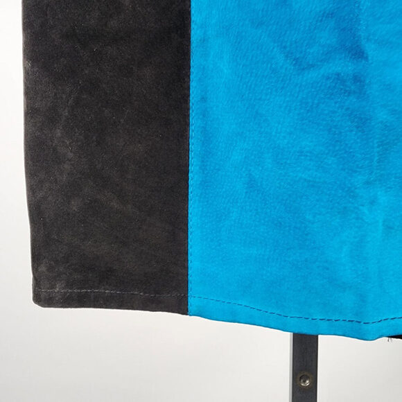 Vintage Blue & Black Suede Mini Skirt Size S - Picture 3 of 7